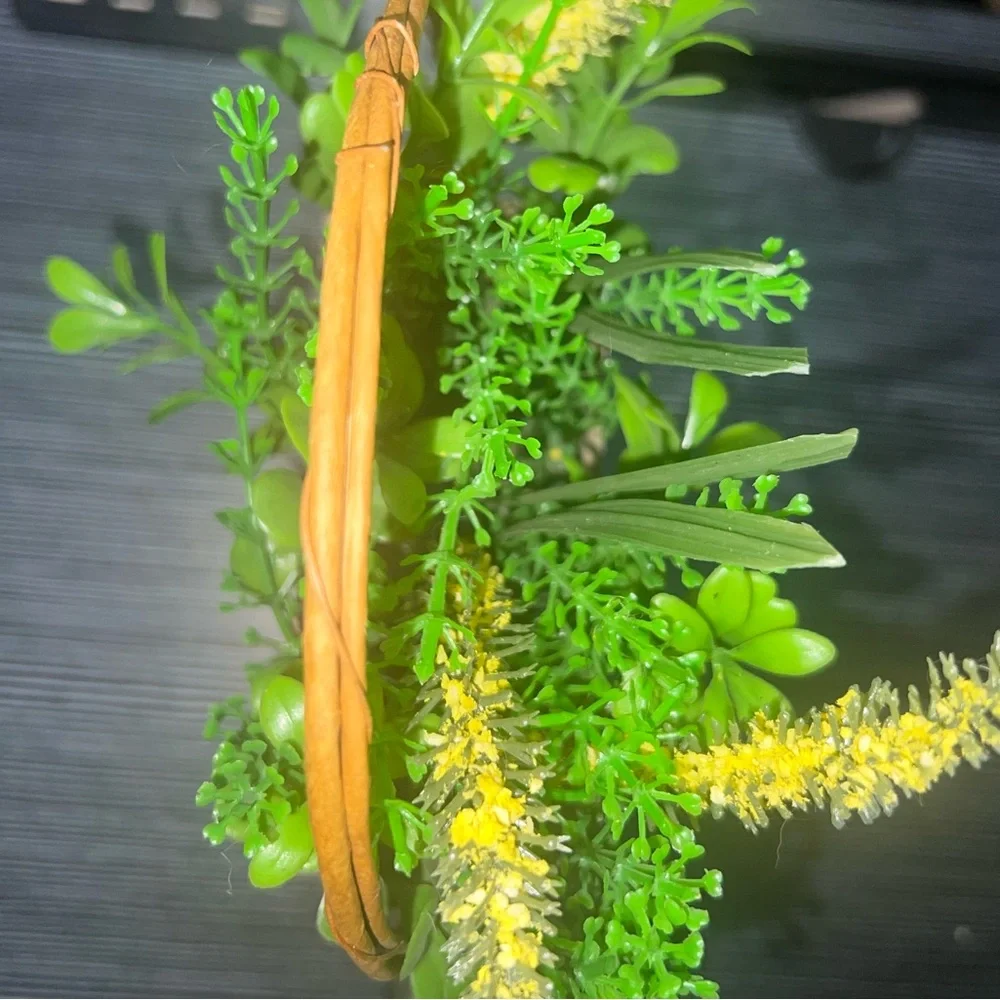 Rustic Faux Watering Can Flower Arrangement Farmhouse Decor Table / Shelf Accent